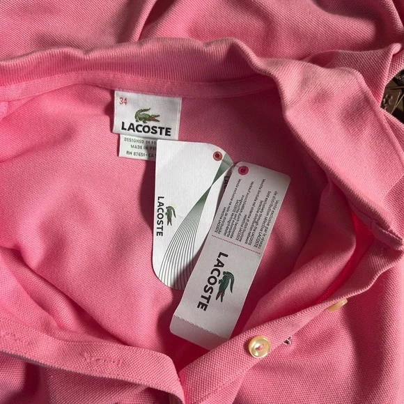 Lacoste Pink Polo Top/Skirt Outfit Tennis Golf Athletic - Picture 10 of 11